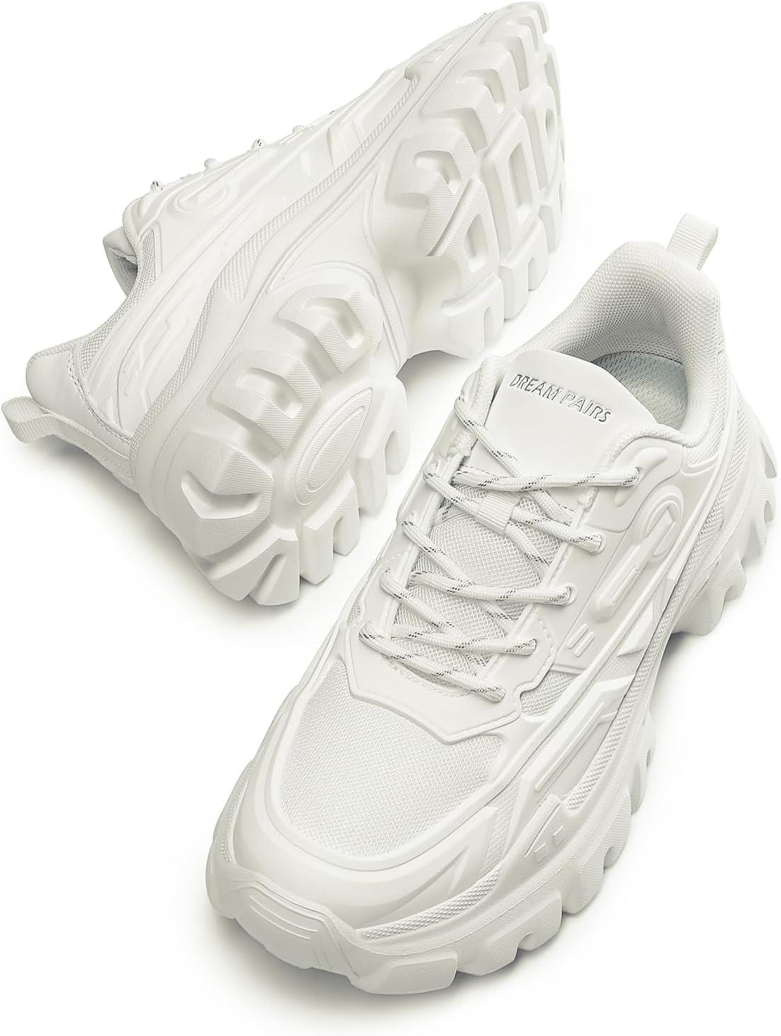 imageDREAM PAIRS Womens Chunky Platform Fashion SneakersWhitebold