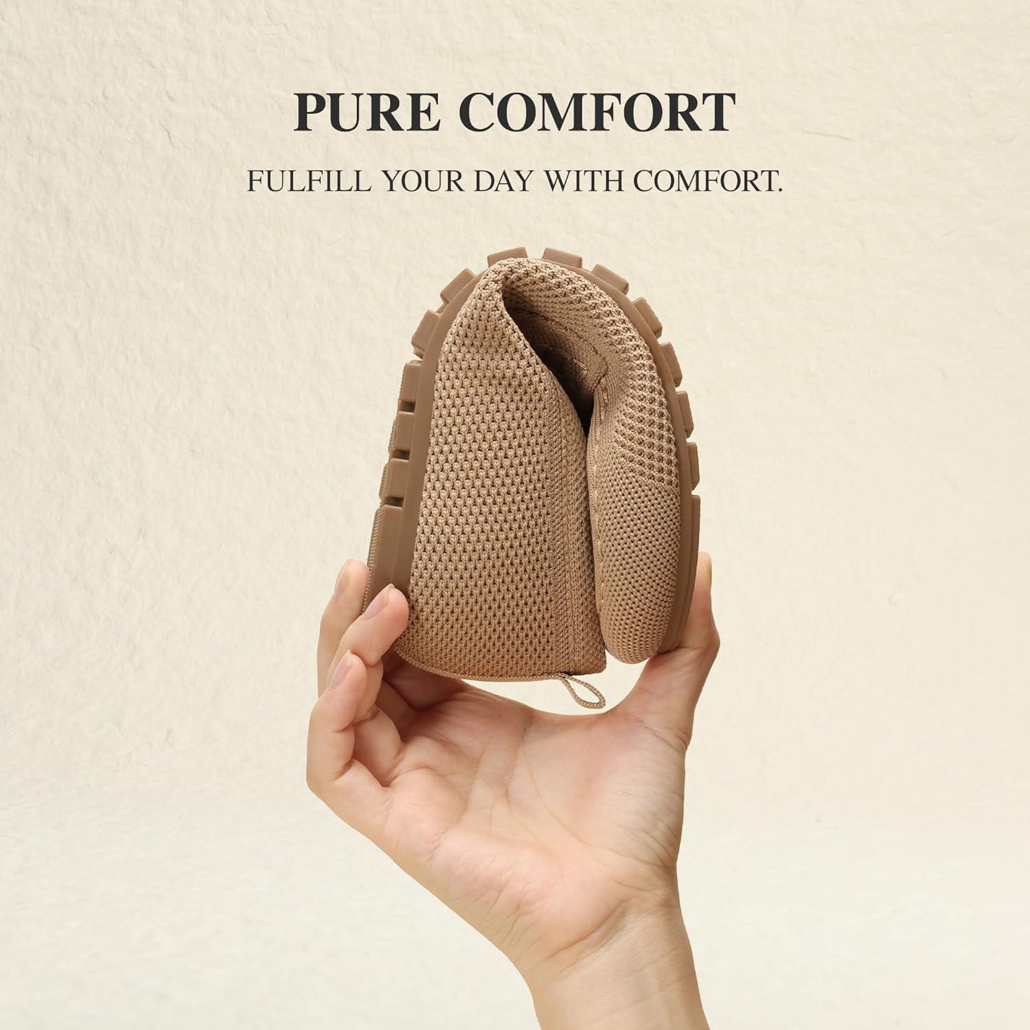 imageDREAM PAIRS Loafers for Women Penny Knitted Loafer Casual Comfortable Slip On Flats Work Business Walking ShoesNude
