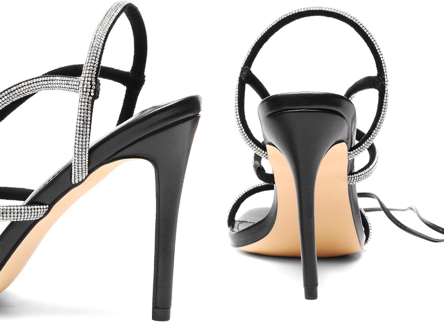 imageDREAM PAIRS High Heels Stilettos for Women Strappy Gladiator Sexy Square Toe Open Toe Dressy Pumps SandalsBlack