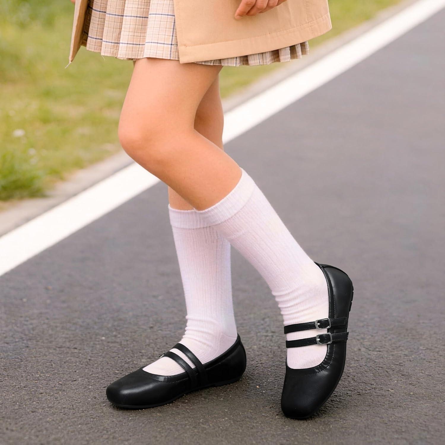 imageDREAM PAIRS Girls Dress Shoes Slip on Ballerina Flats Mary Jane Ballet Shoes for WeddingPartyBlack