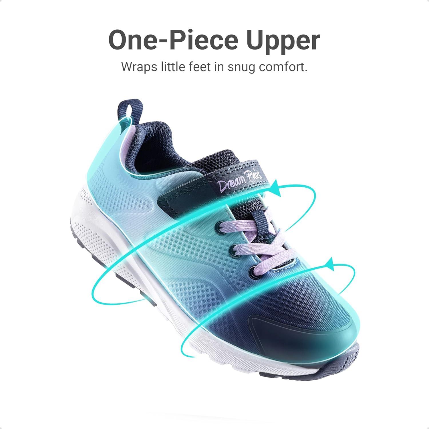 imageDREAM PAIRS Girls Running Shoes Kids Sneakers Tennis ColorBurst Lightweight Casual Walking ShoesNavyPurple