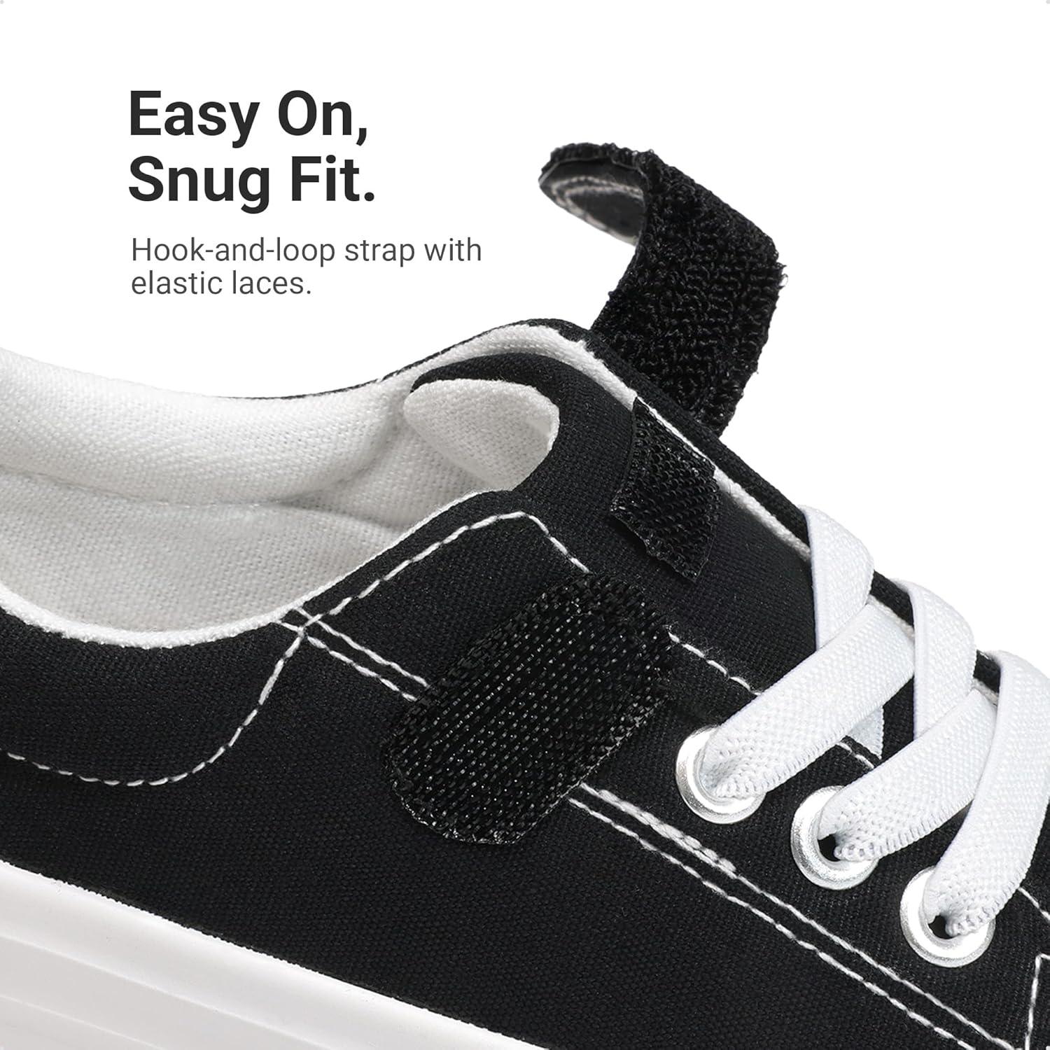 imageDREAM PAIRS Kids Toddler Sneakers Boys Girls Casual Canvas School ShoesBlack