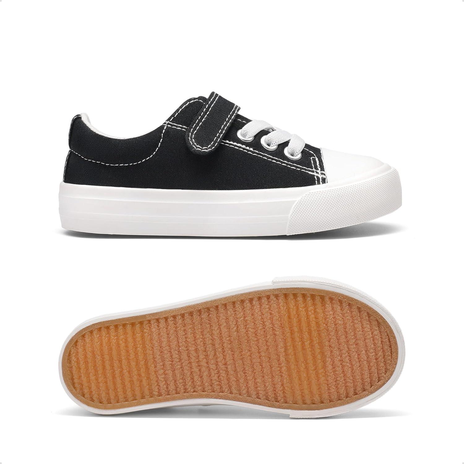 imageDREAM PAIRS Kids Toddler Sneakers Boys Girls Casual Canvas School ShoesBlack