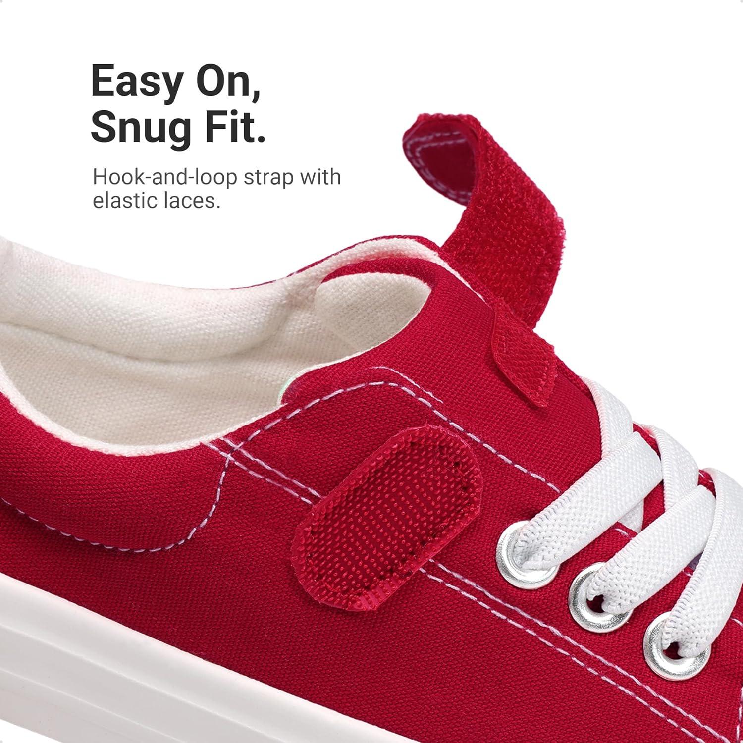 imageDREAM PAIRS Kids Toddler Sneakers Boys Girls Casual Canvas School ShoesRed