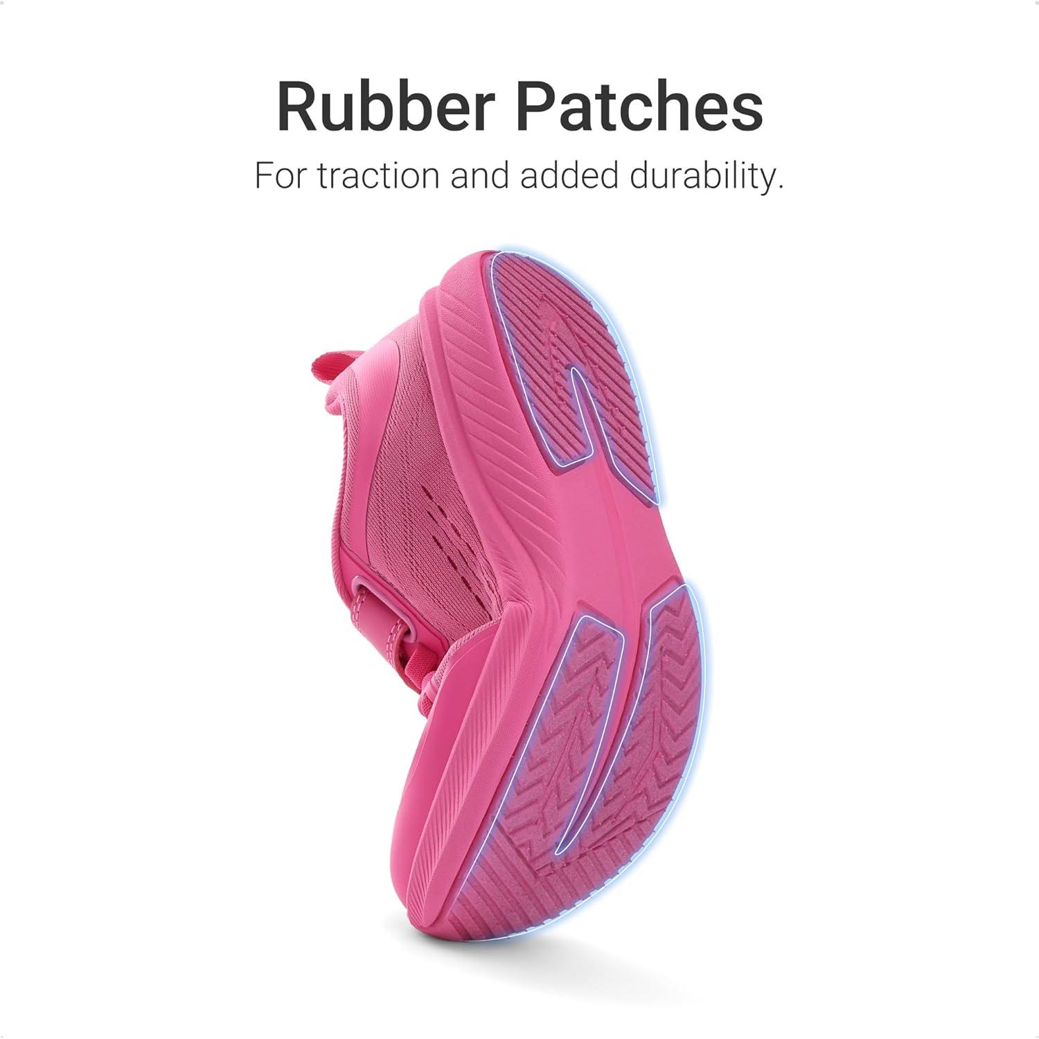 imageDREAM PAIRS Kids Wide Toe Box Athletic Running Sneakers Breathable Lightweight Casual Tennis Shoes Minimalist for Boys Girls School SportsRose Red