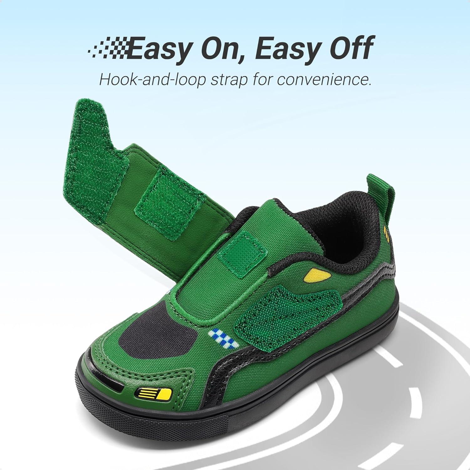 imageDREAM PAIRS Toddler Boys Sneakers Little Kids Shoes Fun Cartoon Cute Causal Walking Hook and Loop LightweightGreen