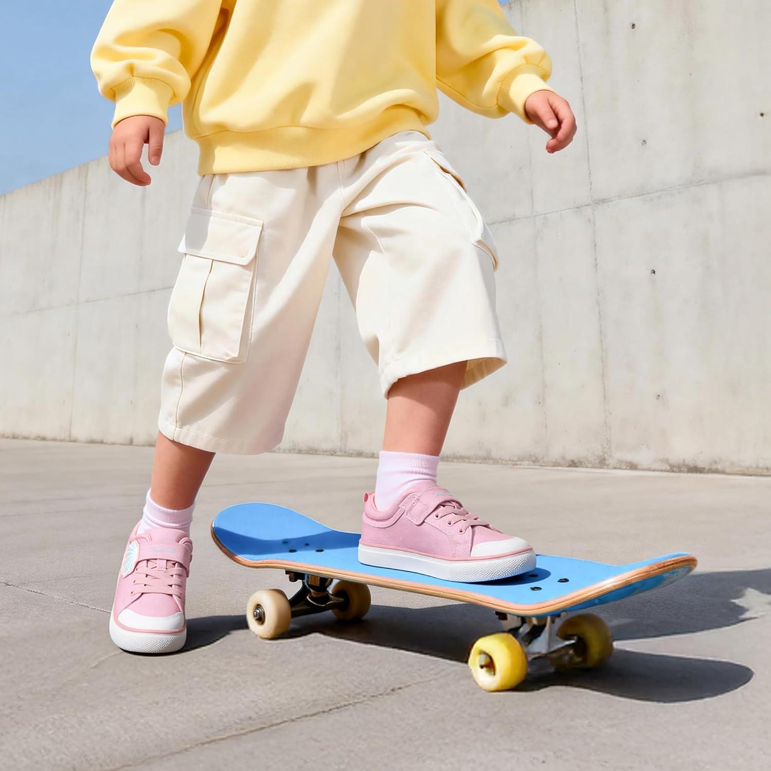 imageDREAM PAIRS Toddler Girls Sneakers Lightweight Comfortable Hook and Loop Casual Walking Cartoon Cute Little Kids ShoesPink