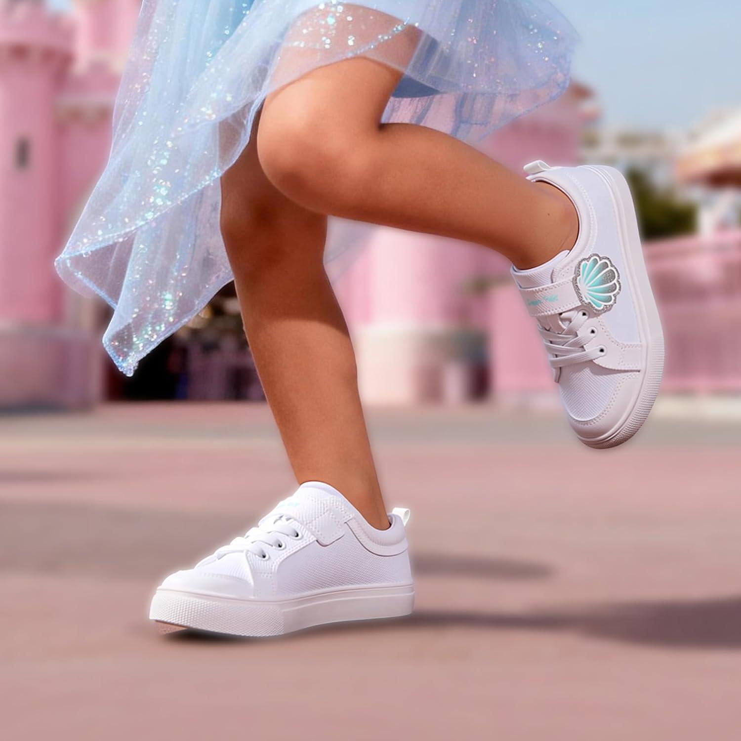 imageDREAM PAIRS Toddler Girls Sneakers Lightweight Comfortable Hook and Loop Casual Walking Cartoon Cute Little Kids ShoesWhite