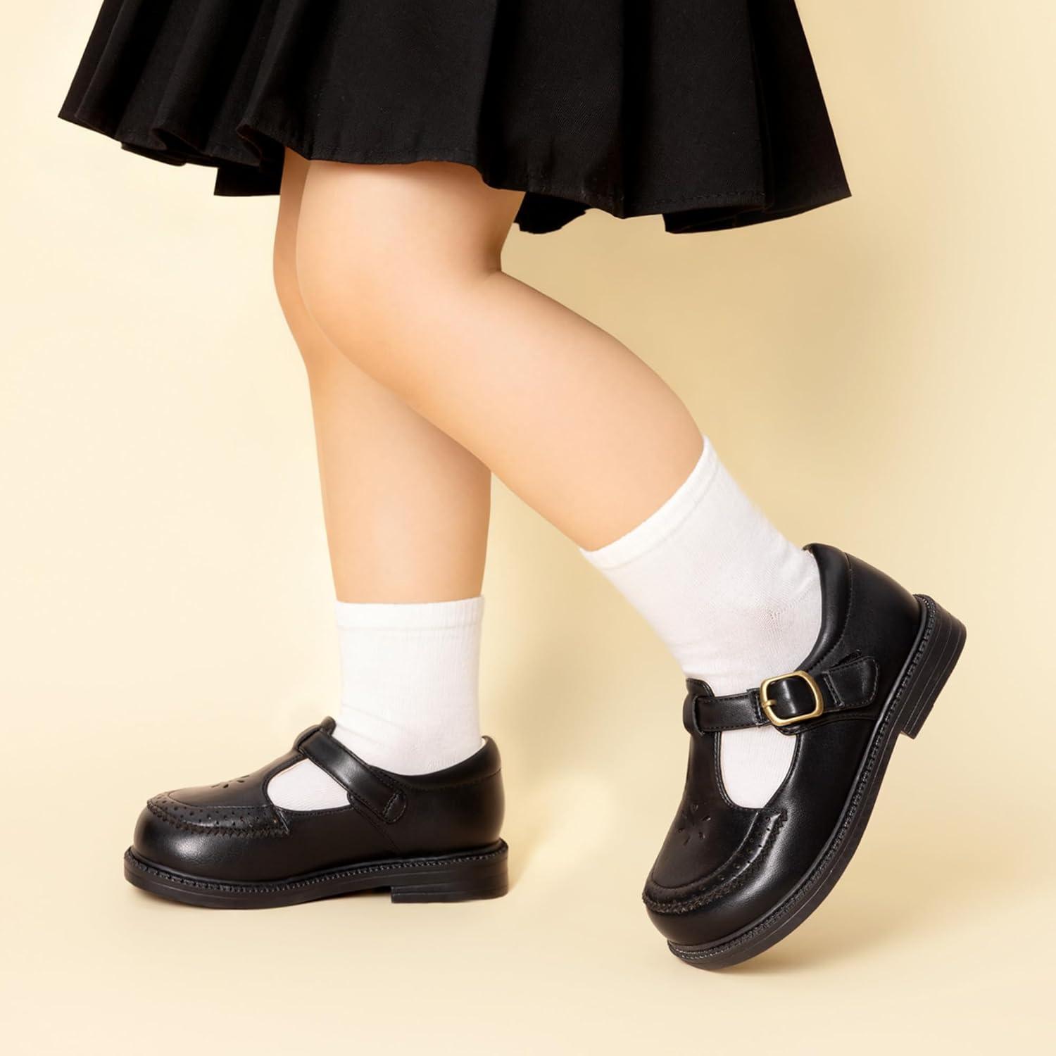 imageDREAM PAIRS Toddler Little Girls Mary Jane Dress Shoes Ballet Flats for Girl School Uniform ShoesBlack