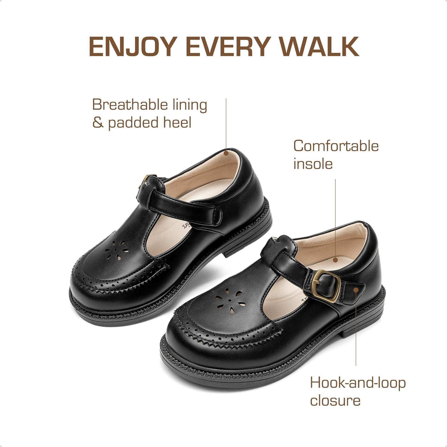 imageDREAM PAIRS Toddler Little Girls Mary Jane Dress Shoes Ballet Flats for Girl School Uniform ShoesBlack