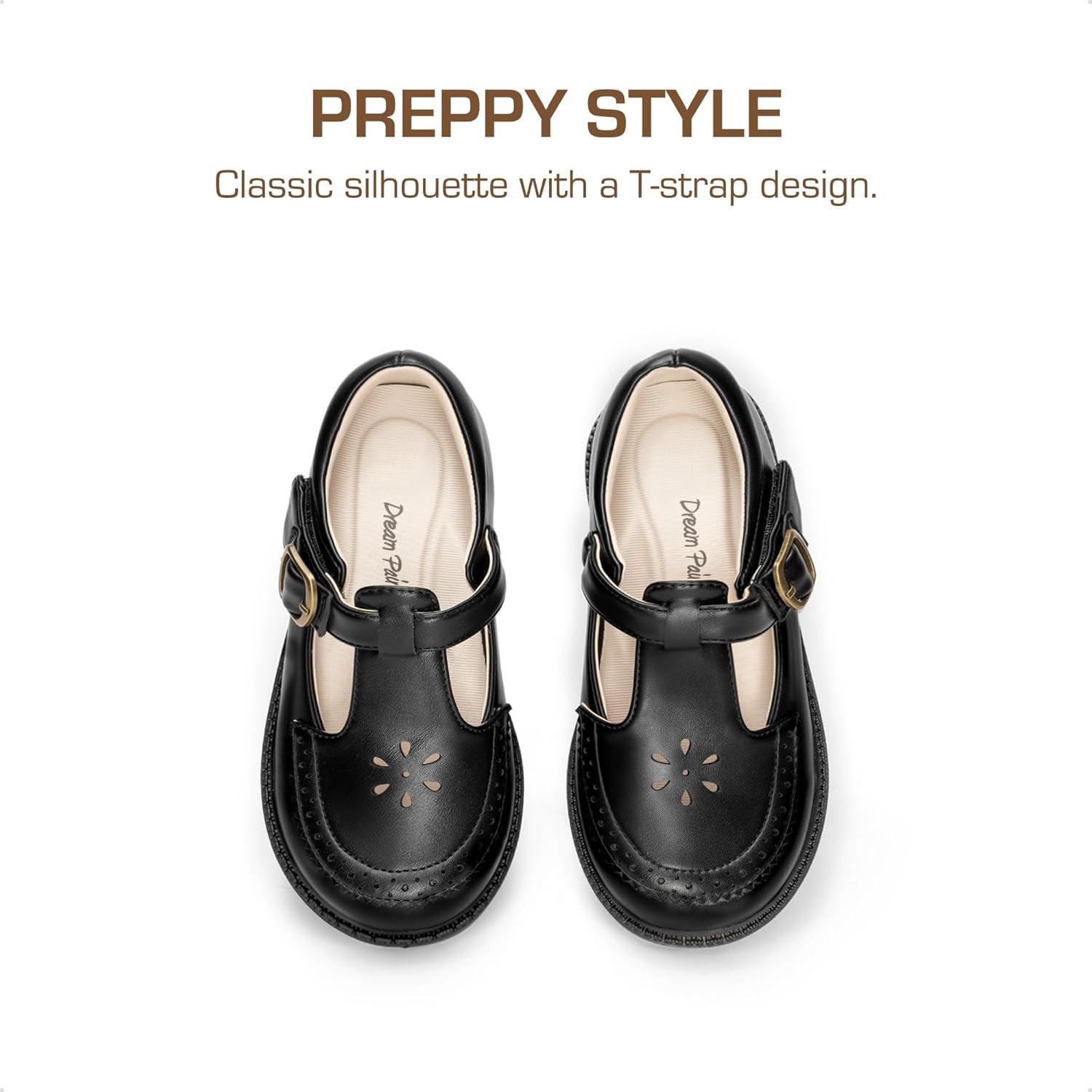 imageDREAM PAIRS Toddler Little Girls Mary Jane Dress Shoes Ballet Flats for Girl School Uniform ShoesBlack
