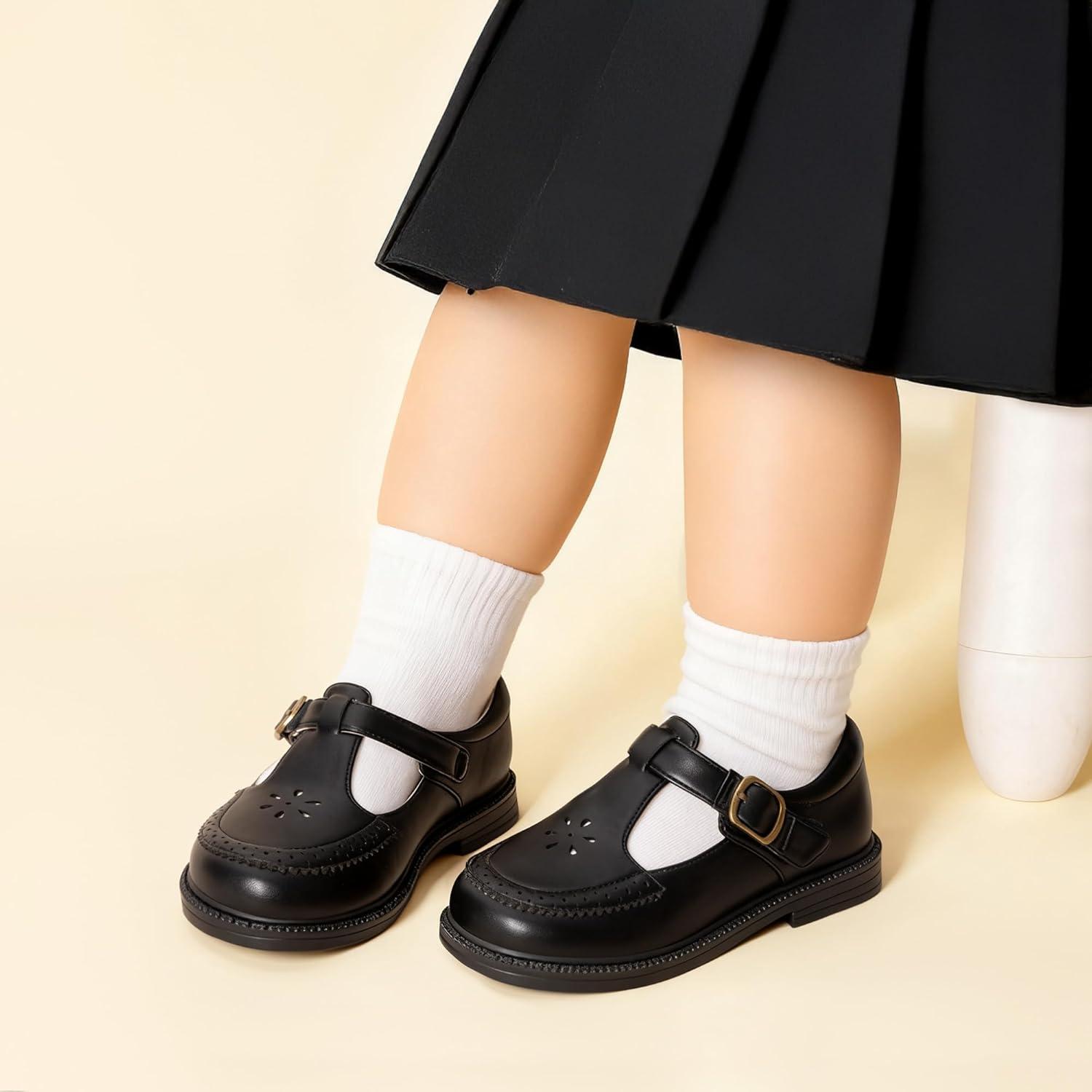 imageDREAM PAIRS Toddler Little Girls Mary Jane Dress Shoes Ballet Flats for Girl School Uniform ShoesBlack
