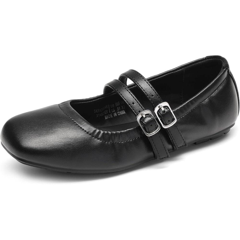imageDREAM PAIRS Girls Dress Shoes Slip on Ballerina Flats Mary Jane Ballet Shoes for WeddingPartyBlack