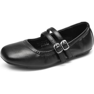 DREAM PAIRS Girls Dress Shoes Slip on Ballerina Flats Mary Jane Ballet Shoes for Wedding/Party(Black)