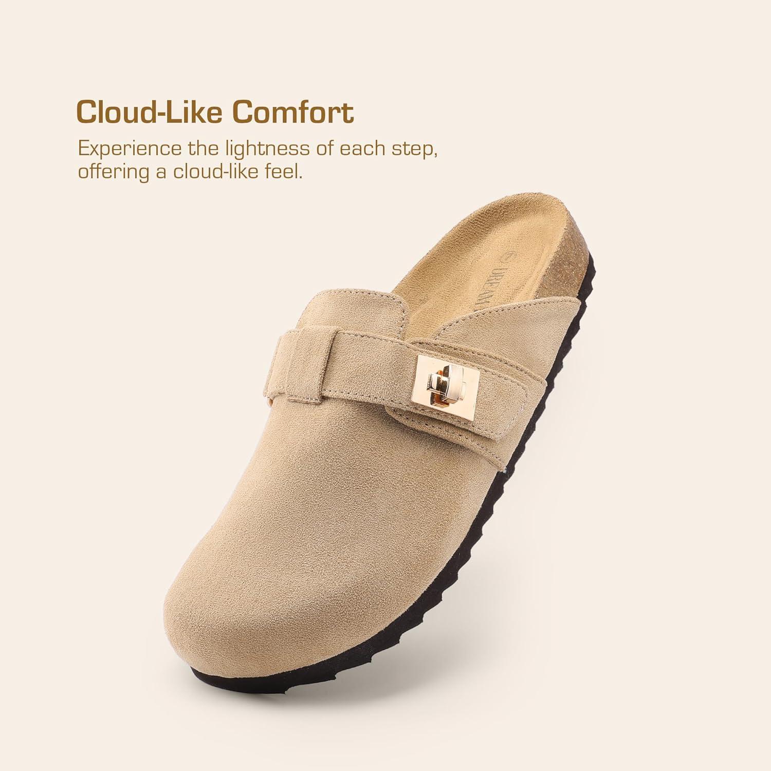imageDREAM PAIRS Womens Mule ClogsApricot