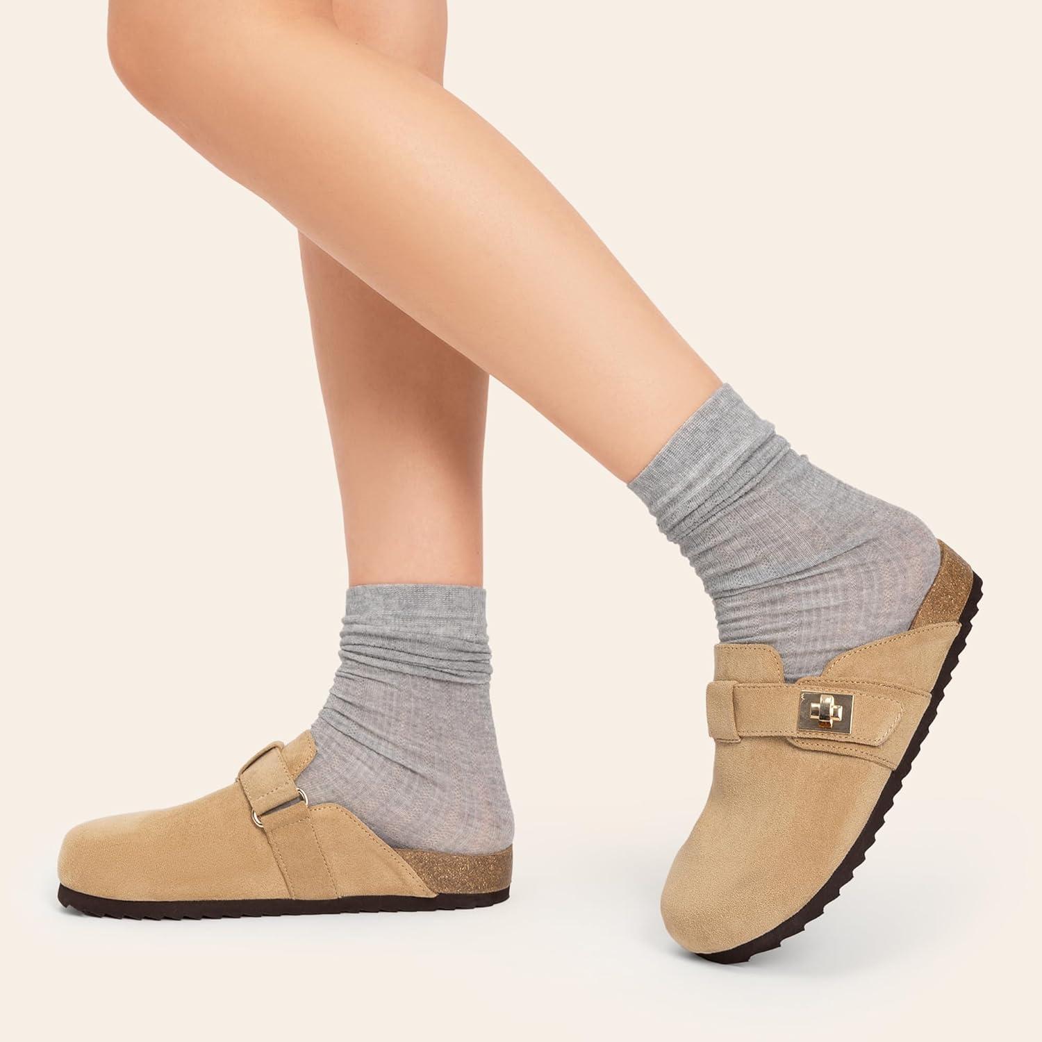 imageDREAM PAIRS Womens Mule ClogsApricot