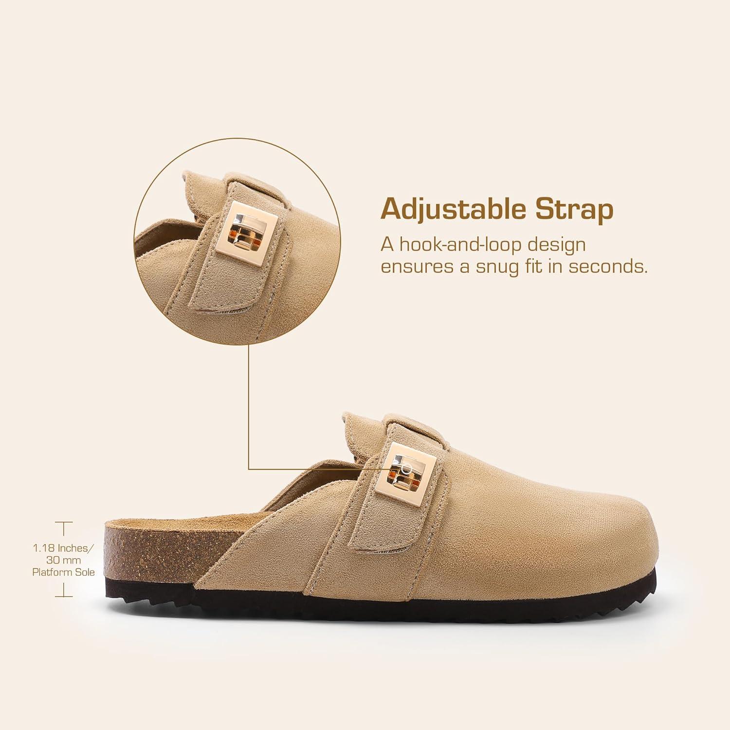 imageDREAM PAIRS Womens Mule ClogsApricot