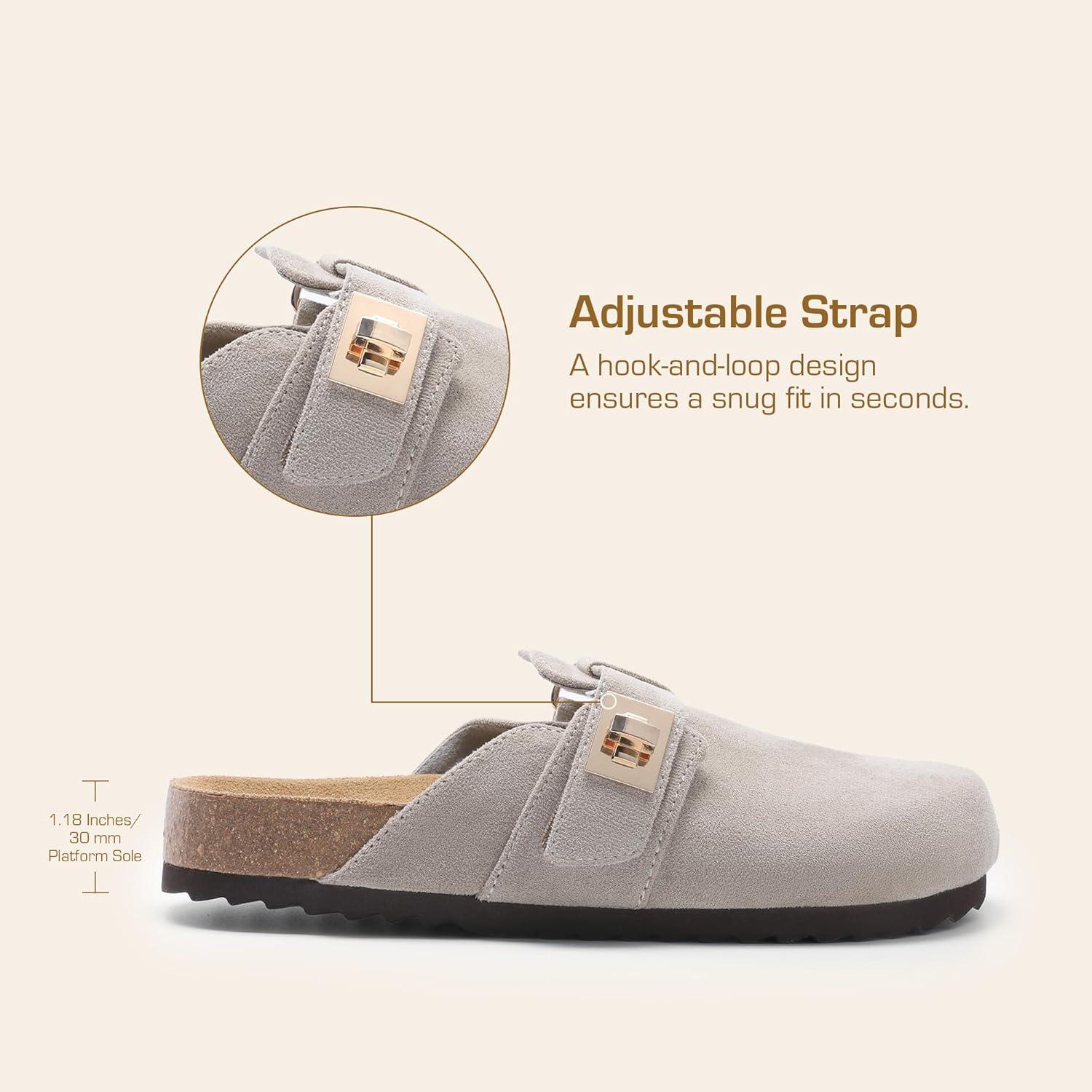 imageDREAM PAIRS Womens Mule ClogsGrey