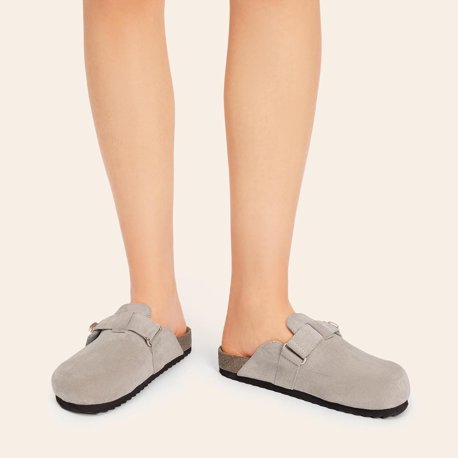 imageDREAM PAIRS Womens Mule ClogsGrey