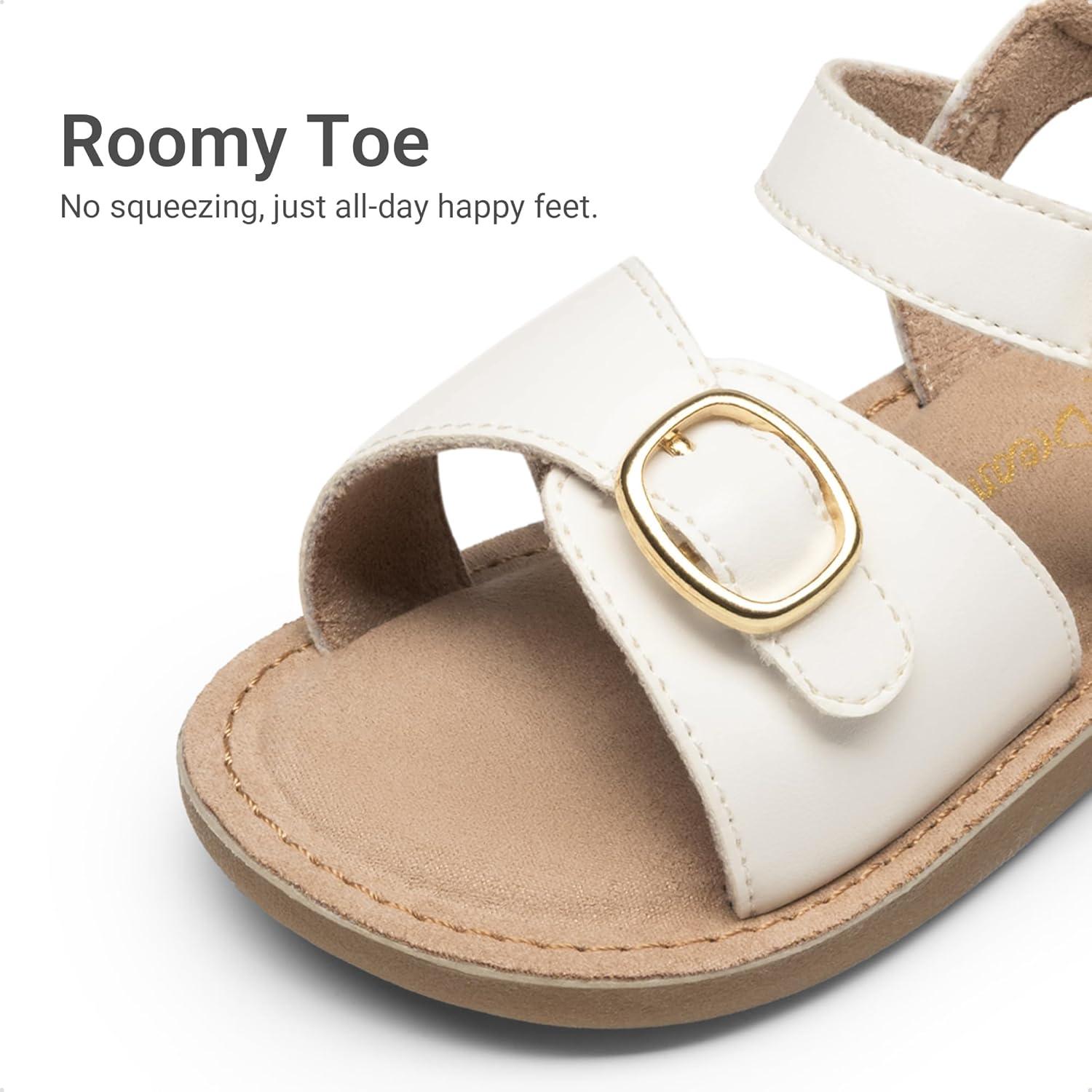 imageDREAM PAIRS Girls Sandals Fashion Sandal with Adjustable Straps OpenToe Comfortable Summer Shoes for Toddler Little KidWhite