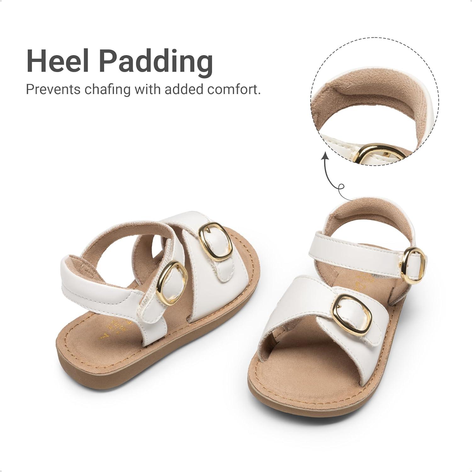 imageDREAM PAIRS Girls Sandals Fashion Sandal with Adjustable Straps OpenToe Comfortable Summer Shoes for Toddler Little KidWhite