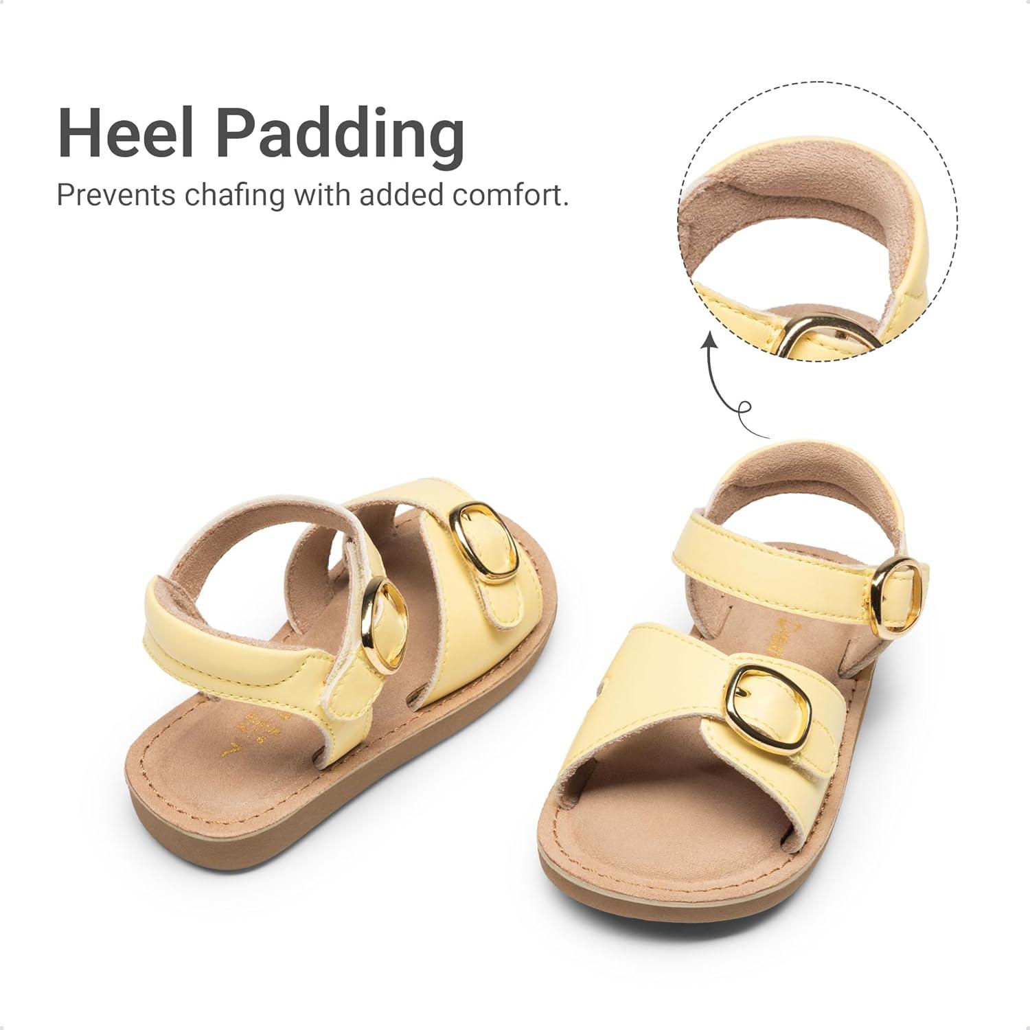 imageDREAM PAIRS Girls Sandals Fashion Sandal with Adjustable Straps OpenToe Comfortable Summer Shoes for Toddler Little KidYellow