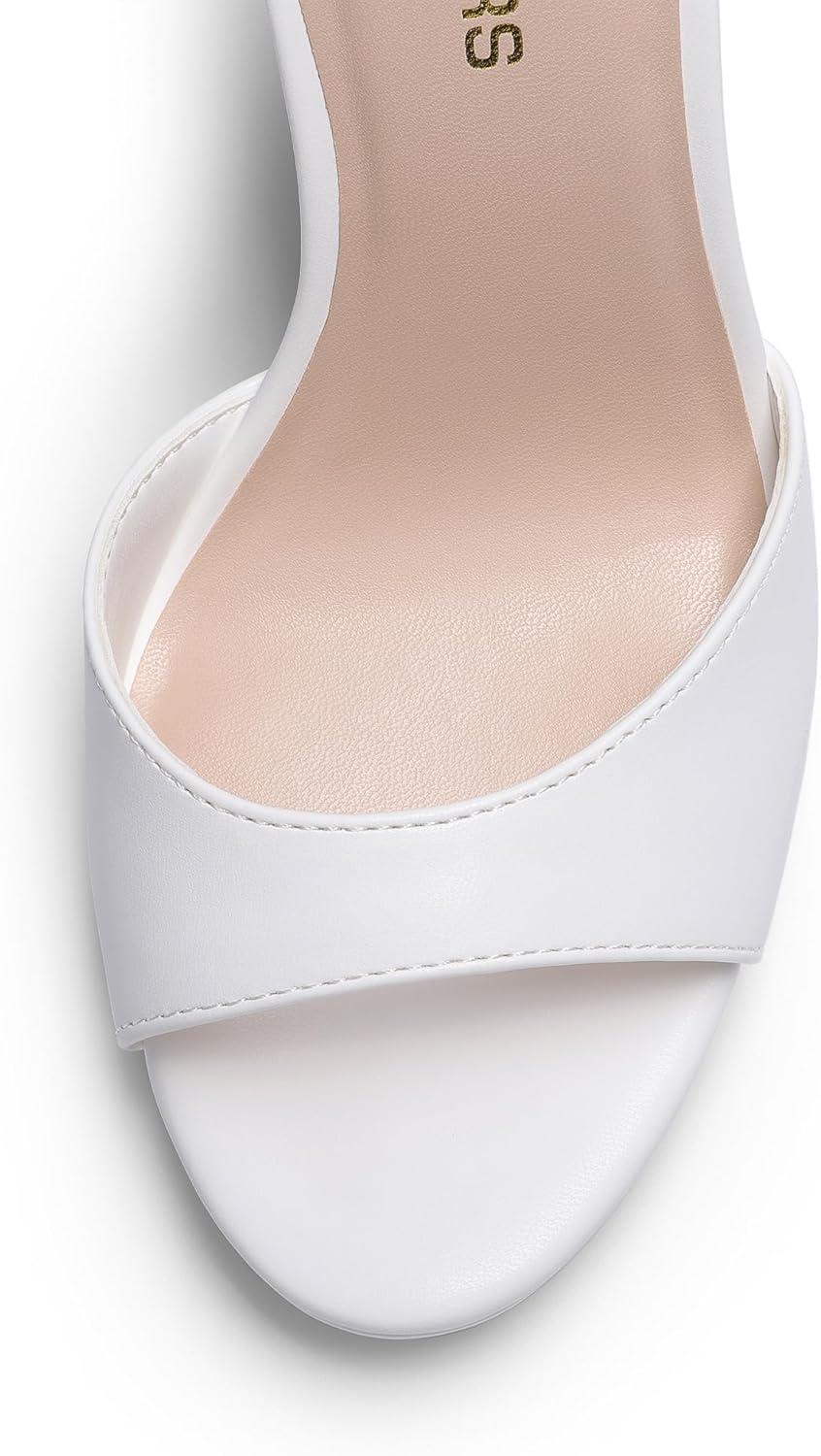 imageDREAM PAIRS Womens Heels High Stilettos Ankle Strap Sexy Comfort Dress Shoes Wedding Bridal Pumps SandalsWhite