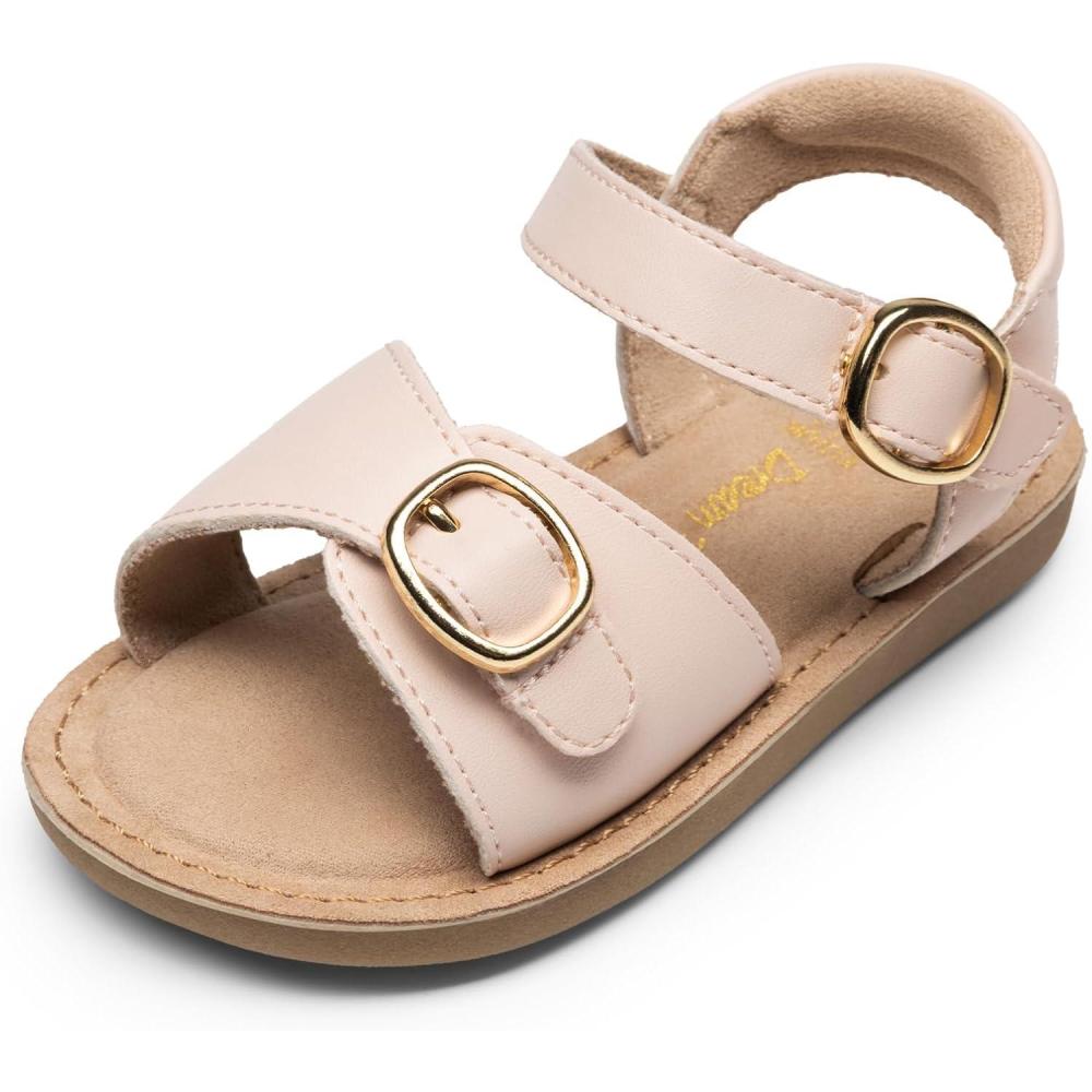 imageDREAM PAIRS Girls Sandals Fashion Sandal with Adjustable Straps OpenToe Comfortable Summer Shoes for Toddler Little KidPink