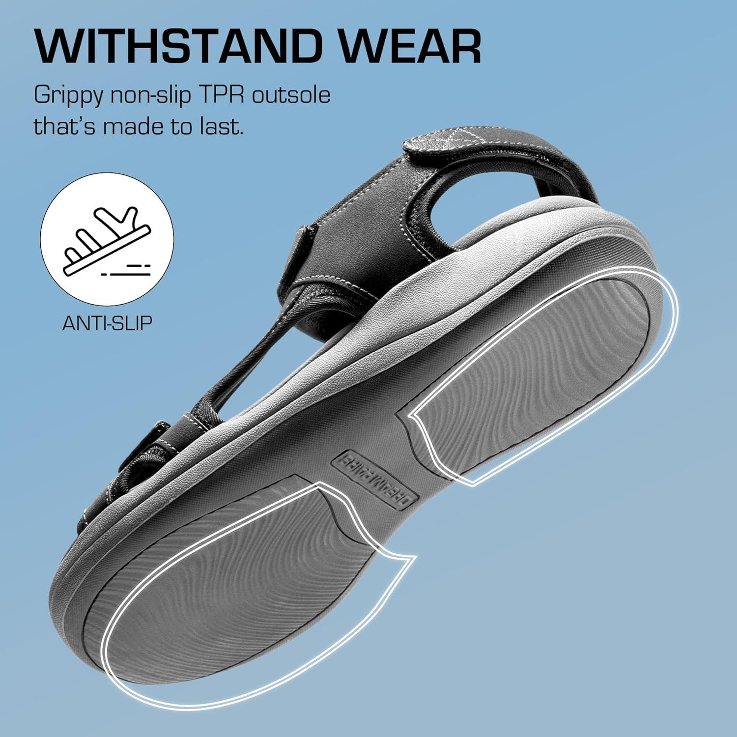 imageDREAM PAIRS Womens Sandals Open Toe Lightweight Summer Shoes Walking Casual OutdoorBlack