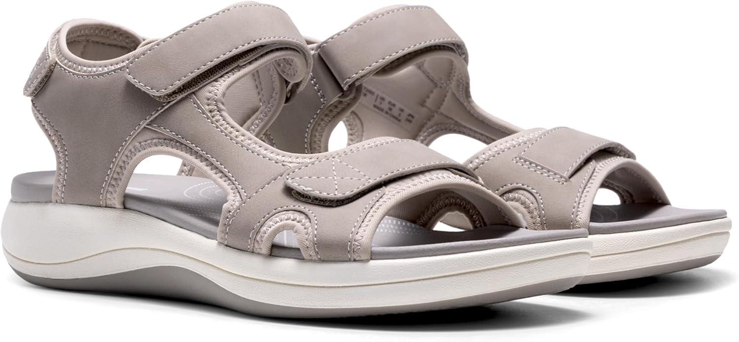 imageDREAM PAIRS Womens Sandals Open Toe Lightweight Summer Shoes Walking Casual OutdoorGrey