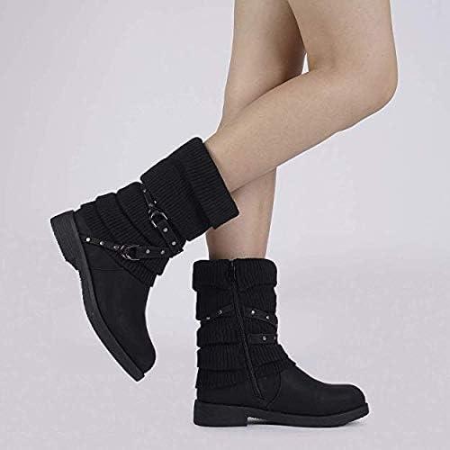 imageDREAM PAIRS Womens Mid Calf Fashion Winter Snow BootsBlack