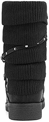 imageDREAM PAIRS Womens Mid Calf Fashion Winter Snow BootsBlack