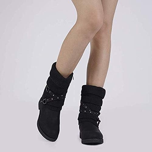 imageDREAM PAIRS Womens Mid Calf Fashion Winter Snow BootsBlack