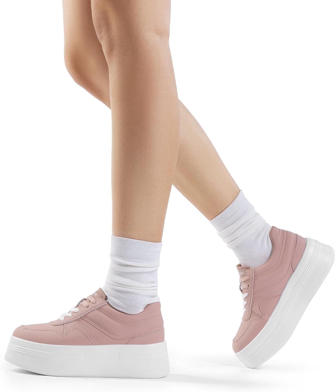 imageDREAM PAIRS Womens Platform Casual SneakersPink