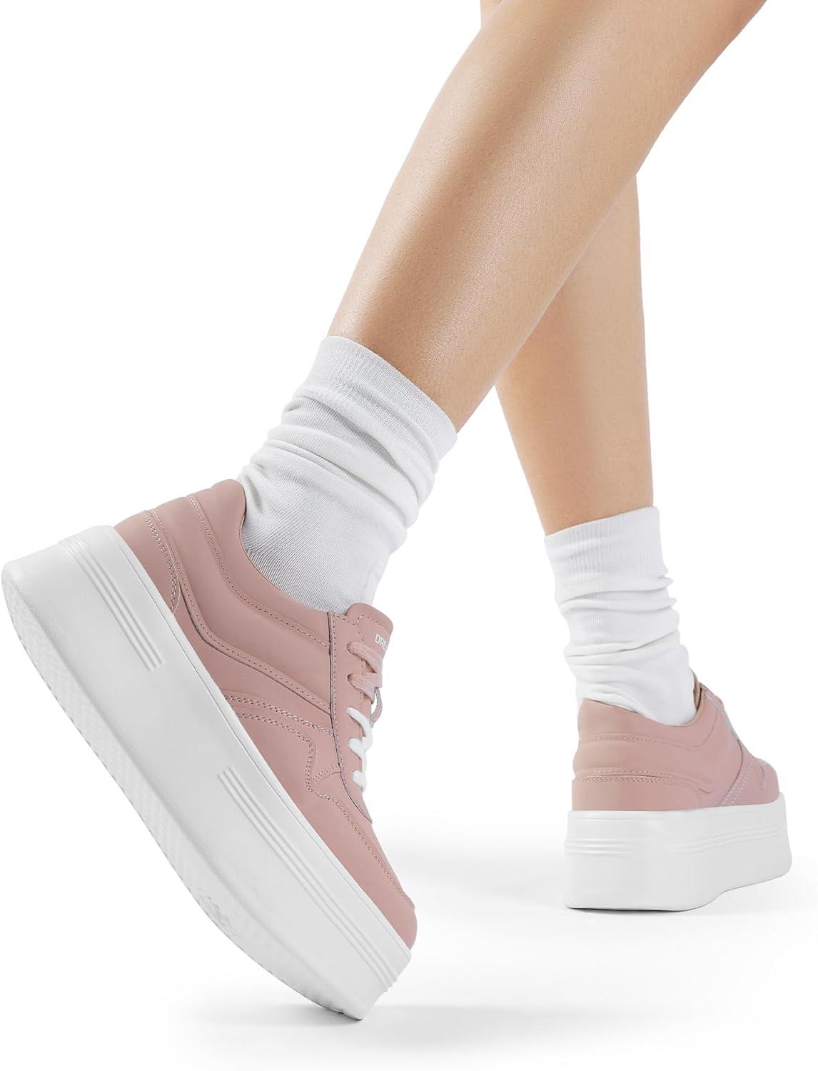 imageDREAM PAIRS Womens Platform Casual SneakersPink