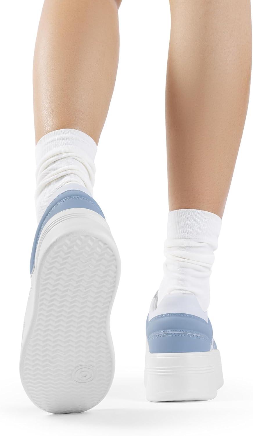 imageDREAM PAIRS Womens Platform Casual SneakersWhiteBlue