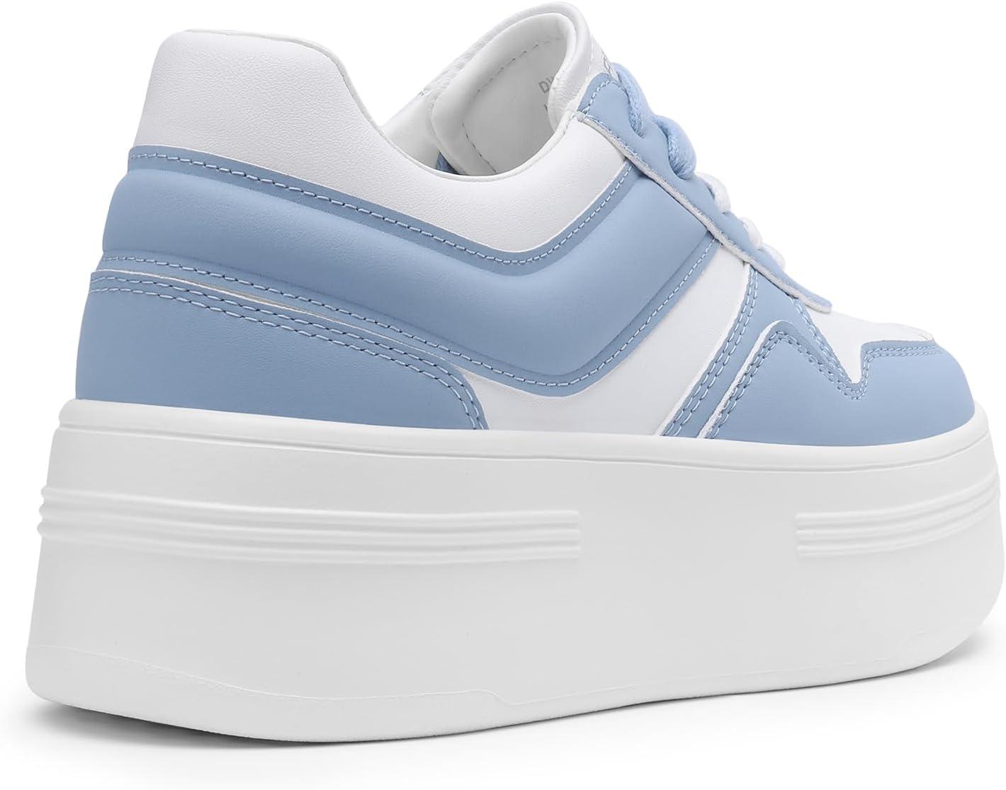 imageDREAM PAIRS Womens Platform Casual SneakersWhiteBlue