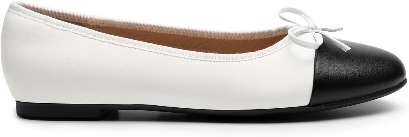 imageDream Pairs Womens Flats Round Toe Ballet Flats Comfortable Slipon Dressy Business Casual Work Office Ballerina Flat Dress ShoesWhitepu