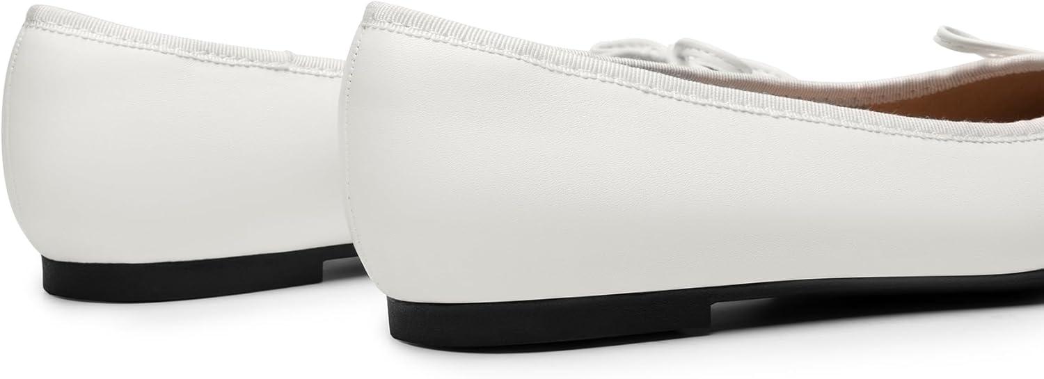 imageDream Pairs Womens Flats Round Toe Ballet Flats Comfortable Slipon Dressy Business Casual Work Office Ballerina Flat Dress ShoesWhitepu