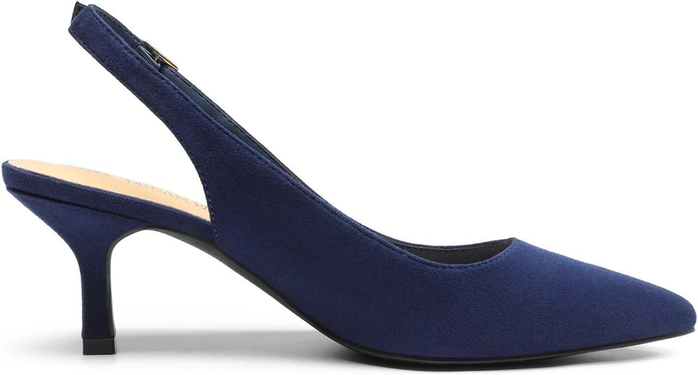 imageDREAM PAIRS Womens Kitten Heels Slingback Closed Pointed Toe Low Pumps Shoes Women Party Wedding Sexy Casual Dress ShoesNavysuede1