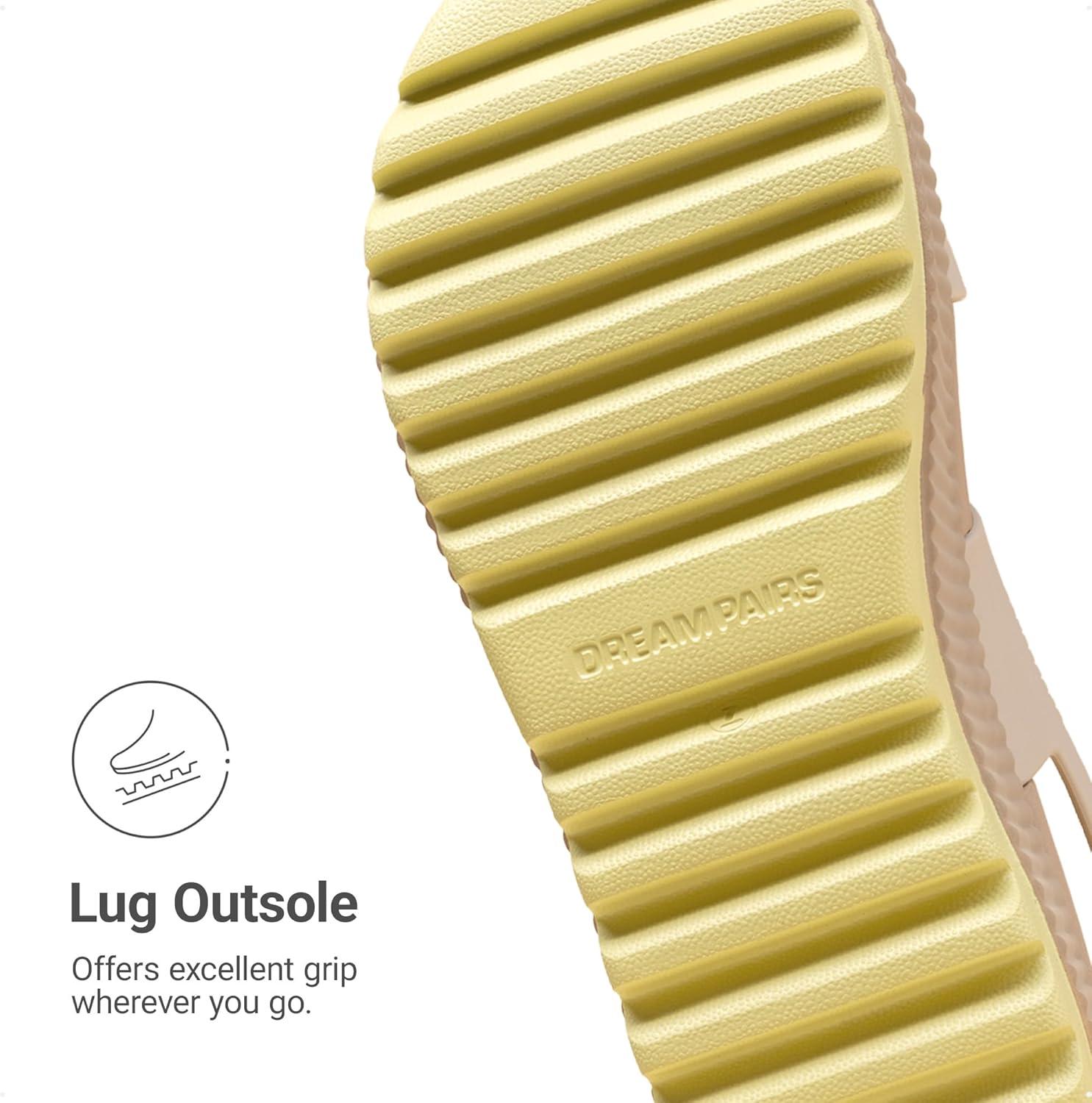 imageDREAM PAIRS Womens Platform Water Sandals Adjustable Lightweight Waterproof Summer Beach Wedge Chunky SandalsSand