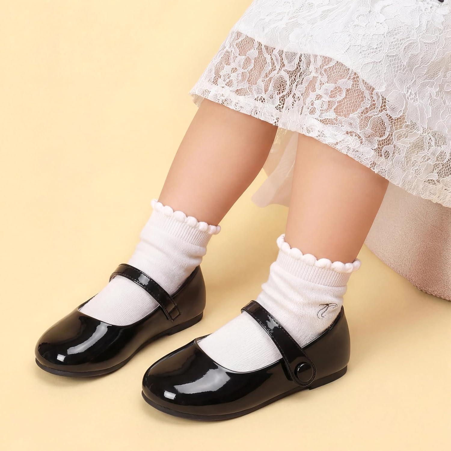 imageDREAM PAIRS Toddler Little Girls Mary Jane Dress Shoes Wedding Ballet Flats Round Toe Flower Girl ShoesBlack