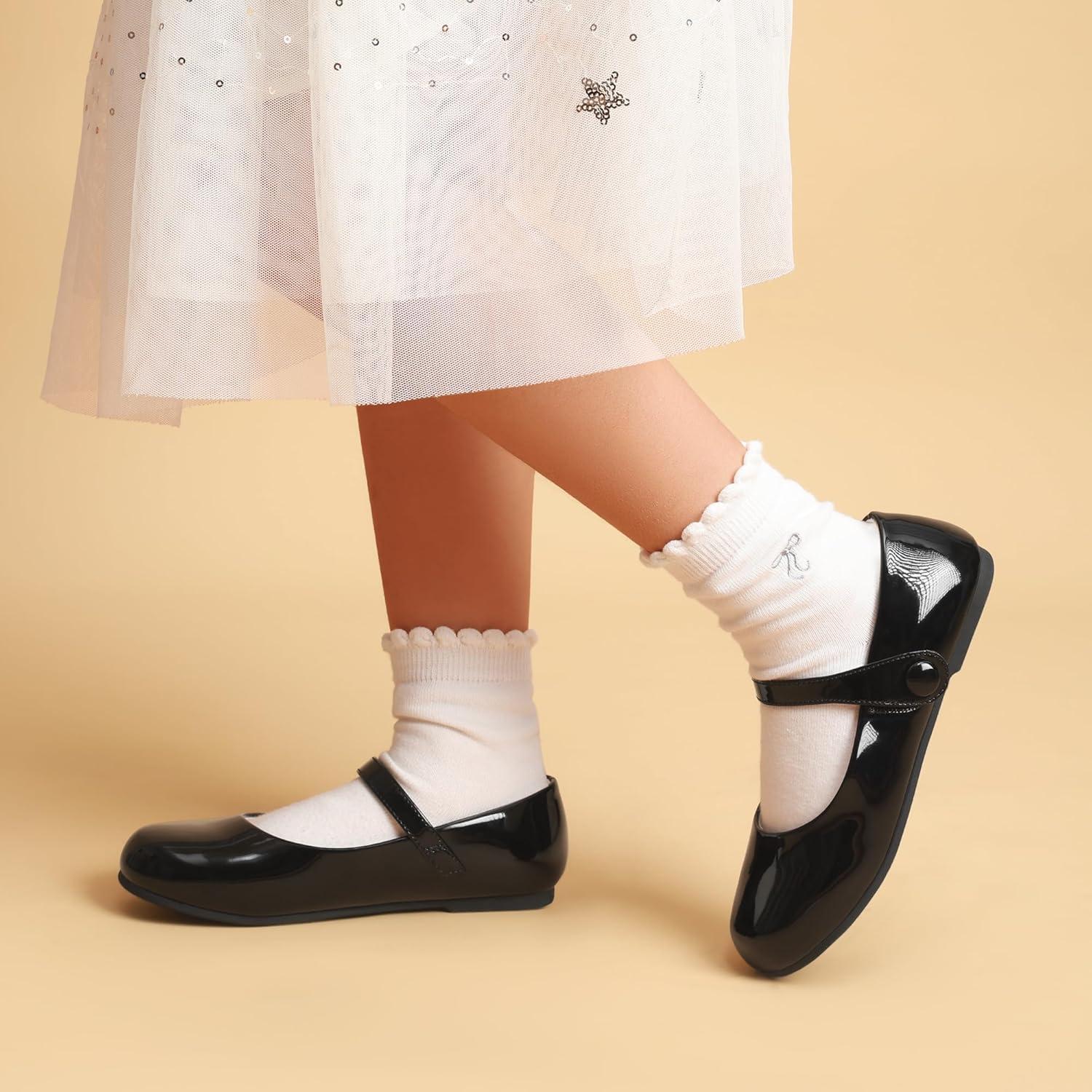 imageDREAM PAIRS Toddler Little Girls Mary Jane Dress Shoes Wedding Ballet Flats Round Toe Flower Girl ShoesBlack