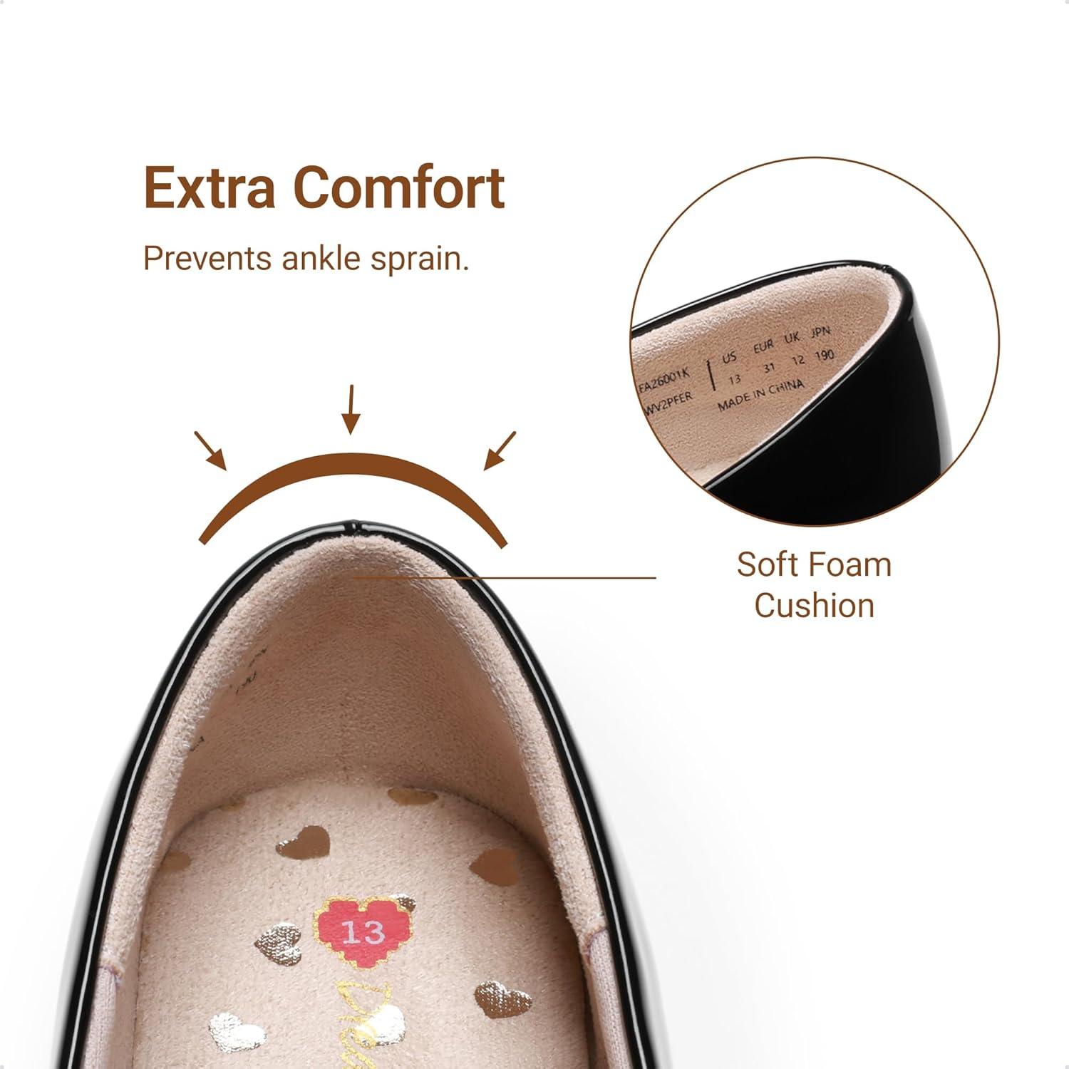 imageDREAM PAIRS Toddler Little Girls Mary Jane Dress Shoes Wedding Ballet Flats Round Toe Flower Girl ShoesBlack