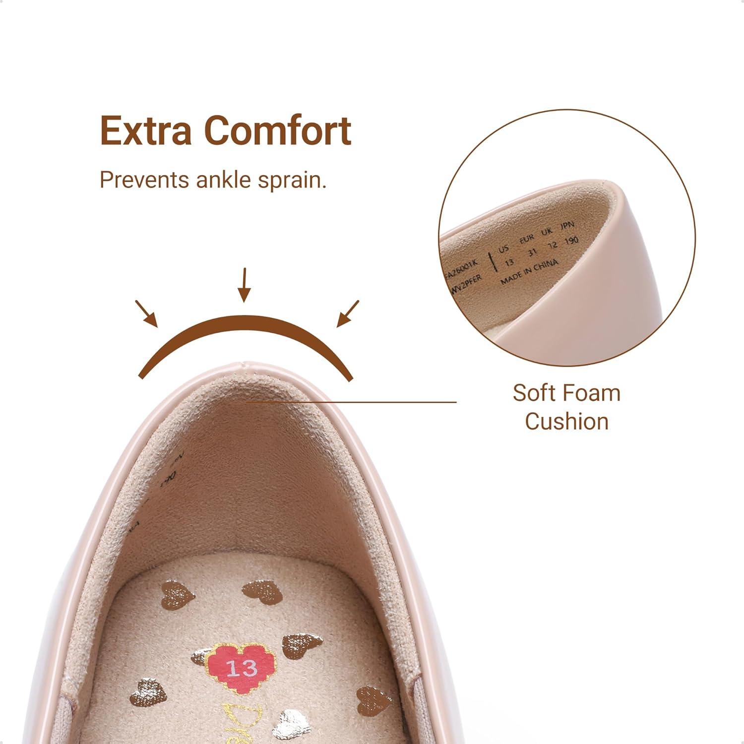 imageDREAM PAIRS Toddler Little Girls Mary Jane Dress Shoes Wedding Ballet Flats Round Toe Flower Girl ShoesNude