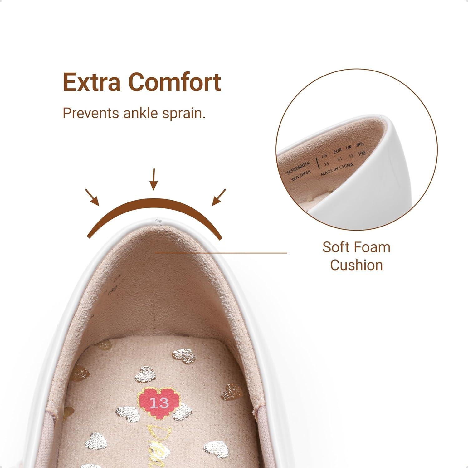imageDREAM PAIRS Toddler Little Girls Mary Jane Dress Shoes Wedding Ballet Flats Round Toe Flower Girl ShoesWhite