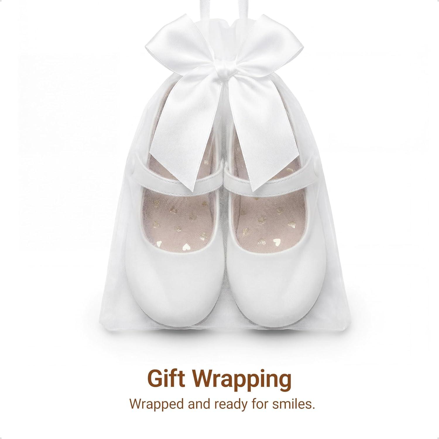 imageDREAM PAIRS Toddler Little Girls Mary Jane Dress Shoes Wedding Ballet Flats Round Toe Flower Girl ShoesWhite
