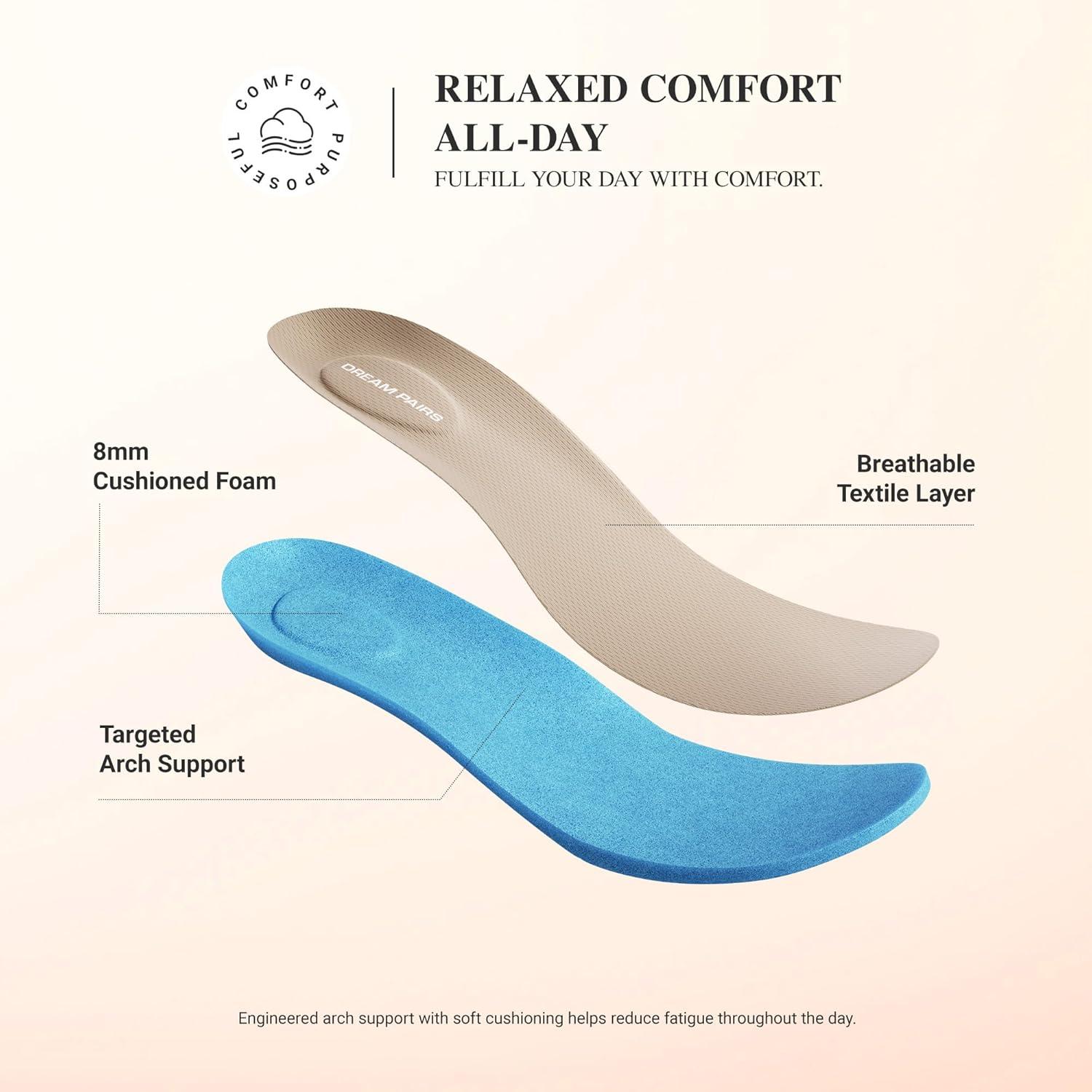 imageDREAM PAIRS Womens Ballet Flats Dressy Arch Support Wide Toe Box Knit Flats Comfortable Round Toe Slip On Travel Work Business Office Barefoot ShoesBlack