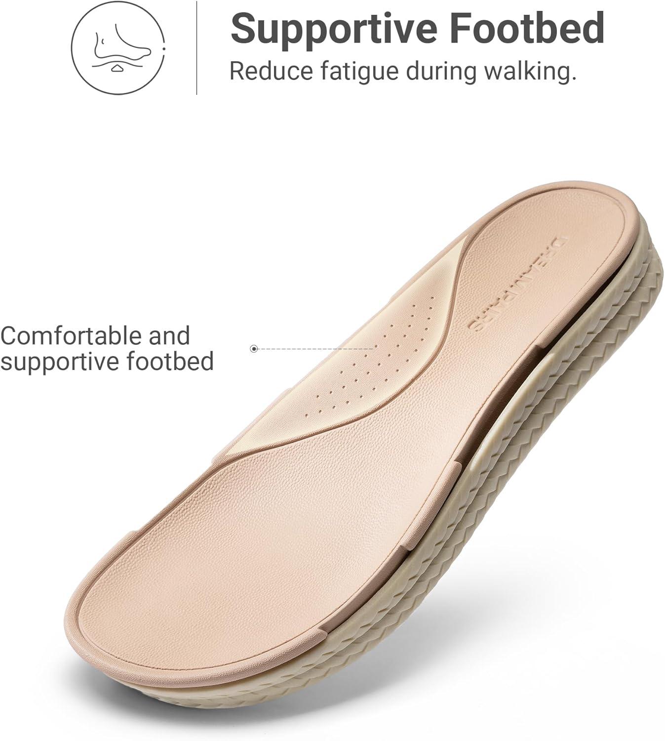 imageDREAM PAIRS Women Water Sandals Comfortable Flat Beach Platform Dressy Summer Walking ShoesAll Black