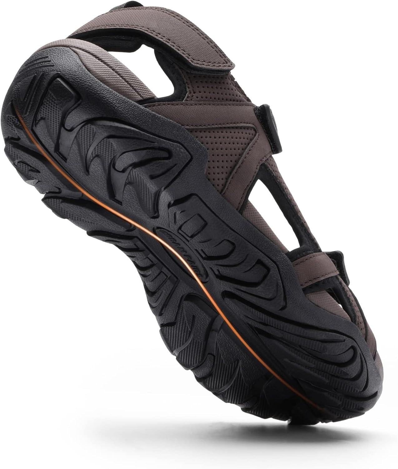 imageDREAM PAIRS Mens Sandals Hiking Water Beach Sport Outdoor Athletic Arch Support Summer SandalsBrown